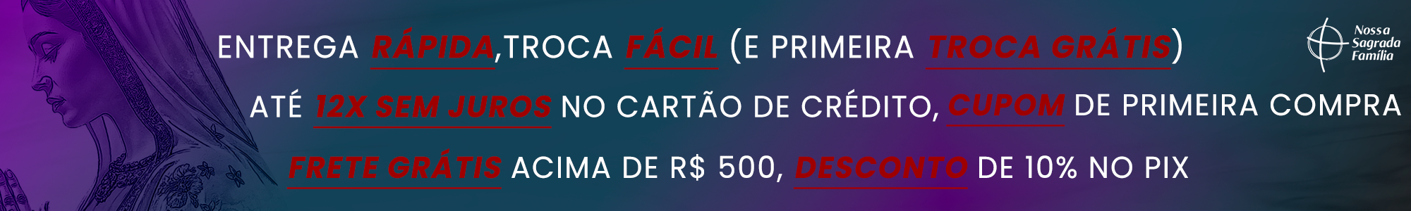 Entrega r&aacute;pida, troca f&aacute;cil e condi&ccedil;&otilde;es especiais